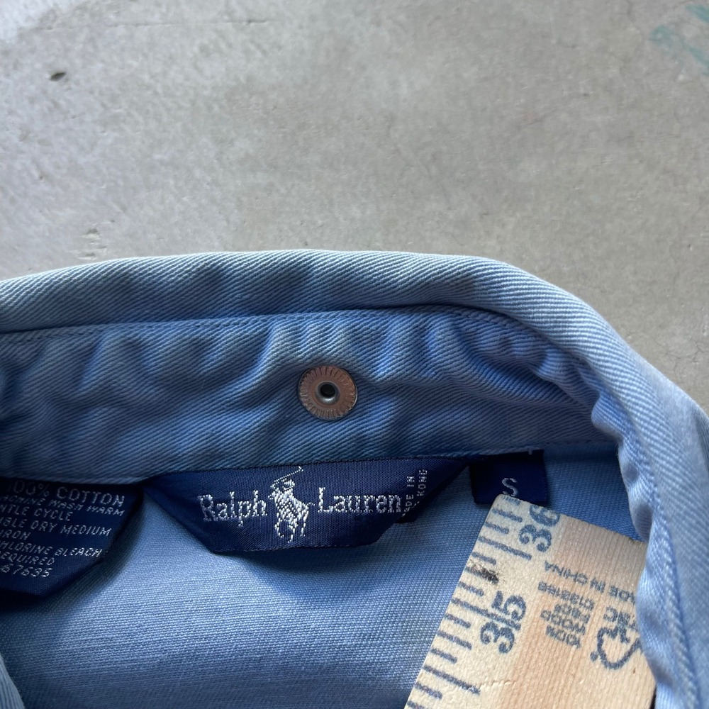 Ralph Lauren Vintage 90s Harrington Jacket Blue Cotton Twill Mens Small - Picture 3 of 7